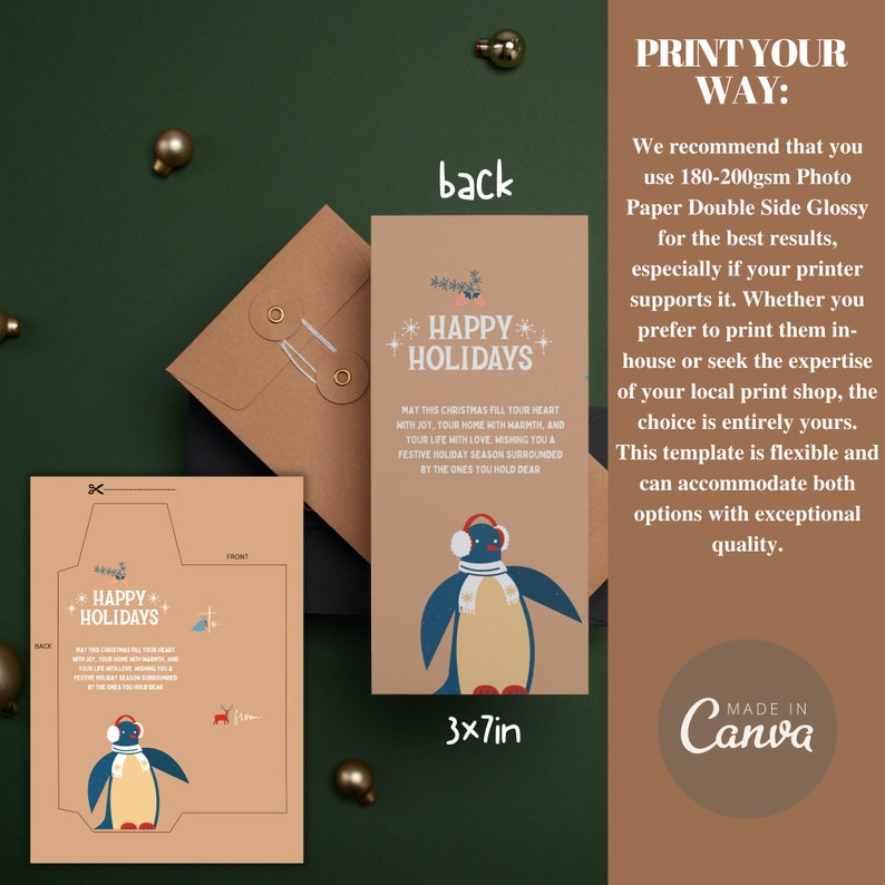 Printable Christmas Money Holder Money Envelope Template Christmas ...