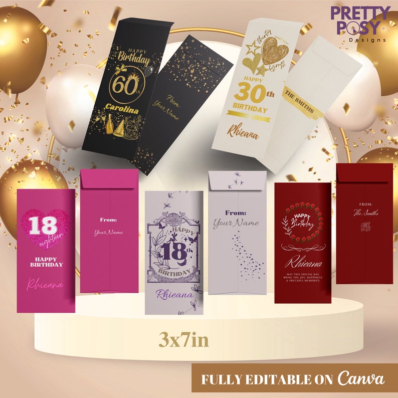 Printable Birthday Money Holder Money Envelope Template Birthday Money