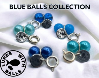 boules bleues, leurre de pêche rigolo, cadeaux de pêche rigolos pour hommes, cadeaux pour papa, cadeaux pour petit ami, leurres de pêche personnalisés, cadeau de pêche rigolote, pêche