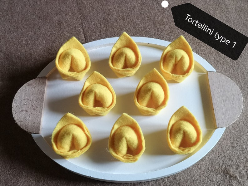 Pâtes en feutre fabriquées en Italie, aliments amusants pour la cuisine, jeu ouvert, jeu de simulation, montessori, cadeau parfait pour les jeunes enfants, 100 % cousu, sans plastique, image 2