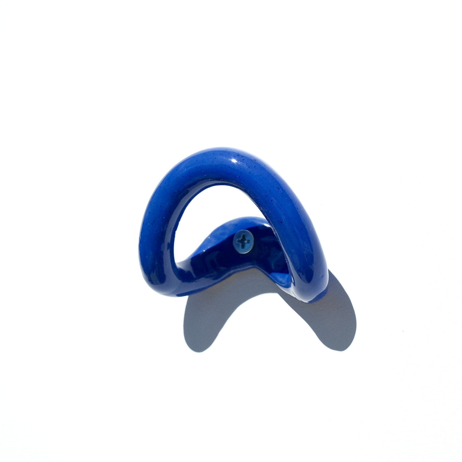 XL Ceramic Wall Hooks Handmade Decorative Coat Hook / Colorful Towel Hook / Wall Hanging Monotone - Electric Blue