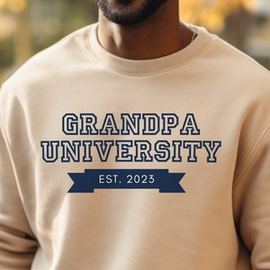 Personalized Grandpa Shirt with names on sleeve, New Grandparents Shirt, Custom Pregnancy Announcement Grandparents, Grandparents Shirt