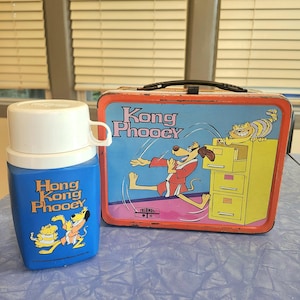 Vintage 1975 Hong Kong Phooey Metal Lunchbox with Thermos Good Condition