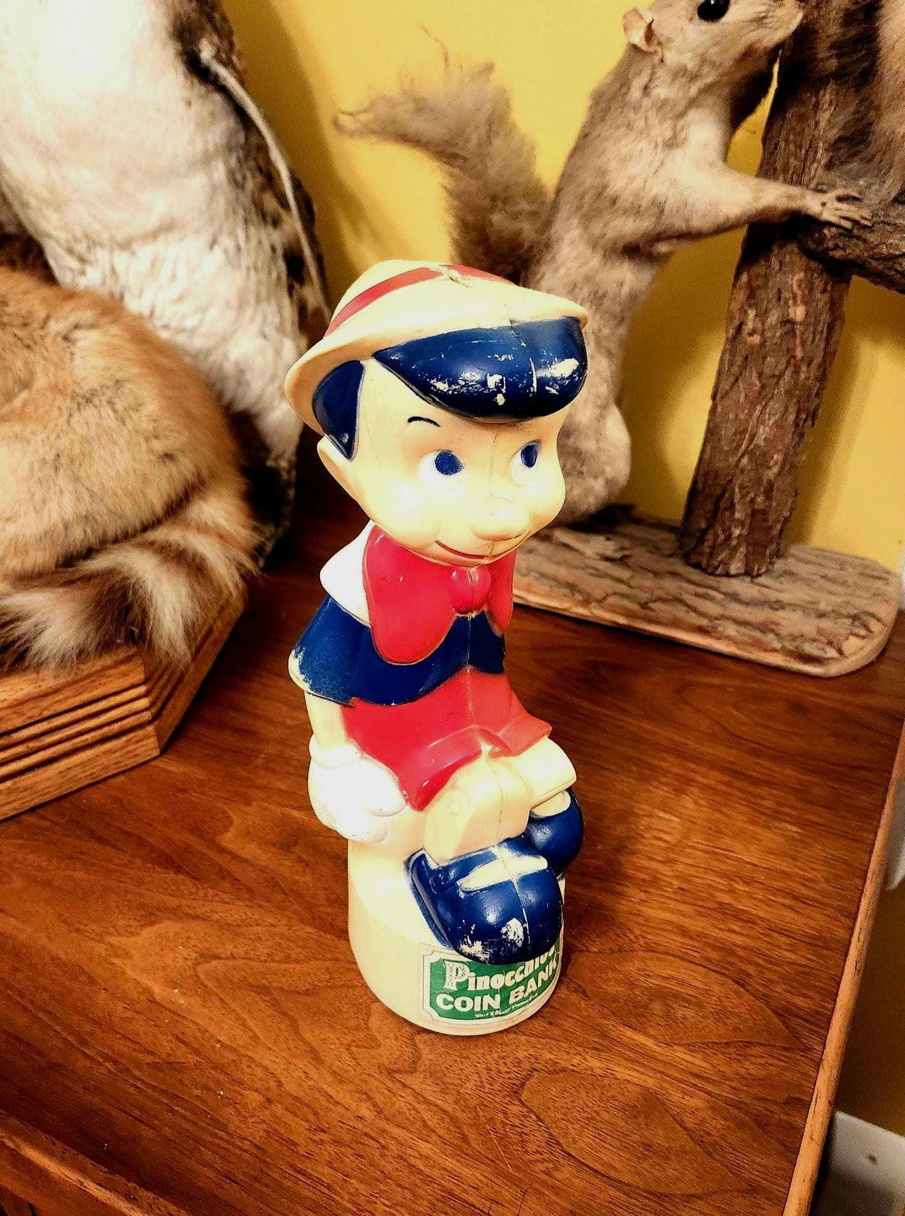 Vintage Disney's Pinocchio Coin Bank - Etsy