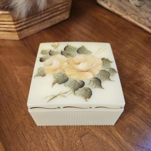 Vintage Hand Painted Vintage Celluloid Trinket Box