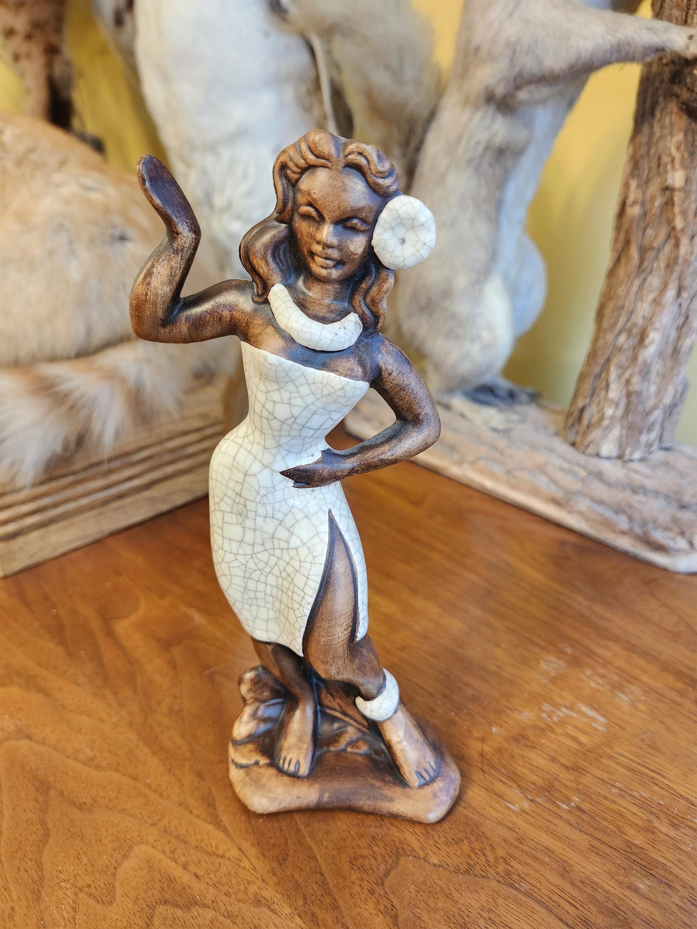 彫刻・オブジェ Treasure Craft Hula Girl Hawaii 04 Treasure Craft Hawaiian Hula Girl Figurine, Vintage Hawaii