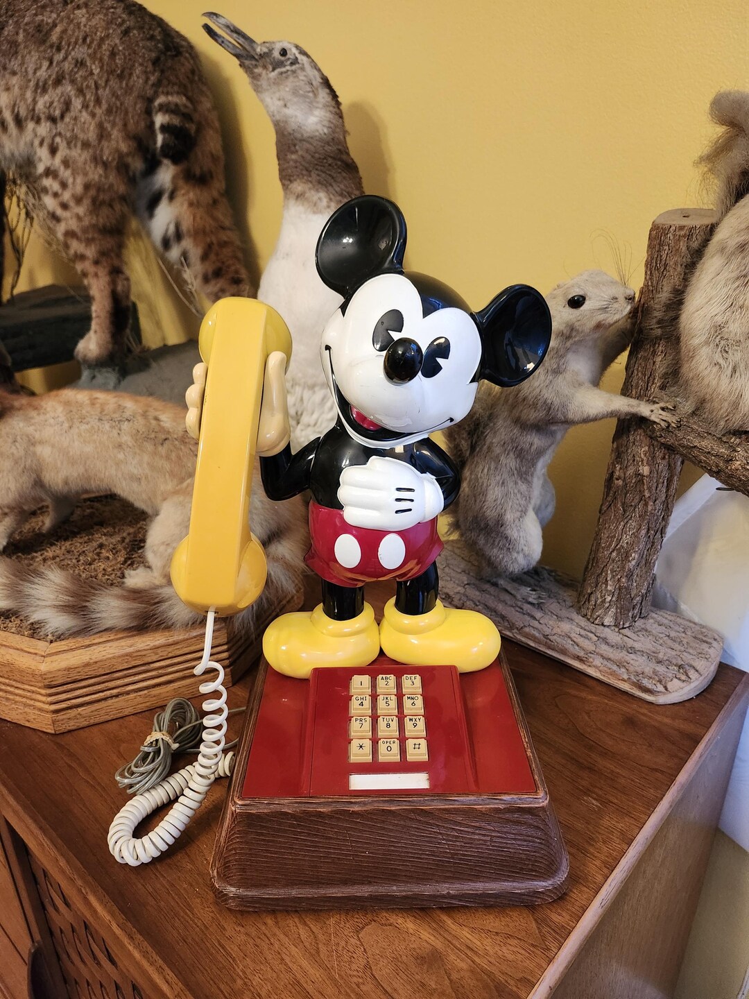 Excellent Mickey Mouse 1976 Vintage Mickey Mouse Push Button Phone Excellent Condition - Etsy UK