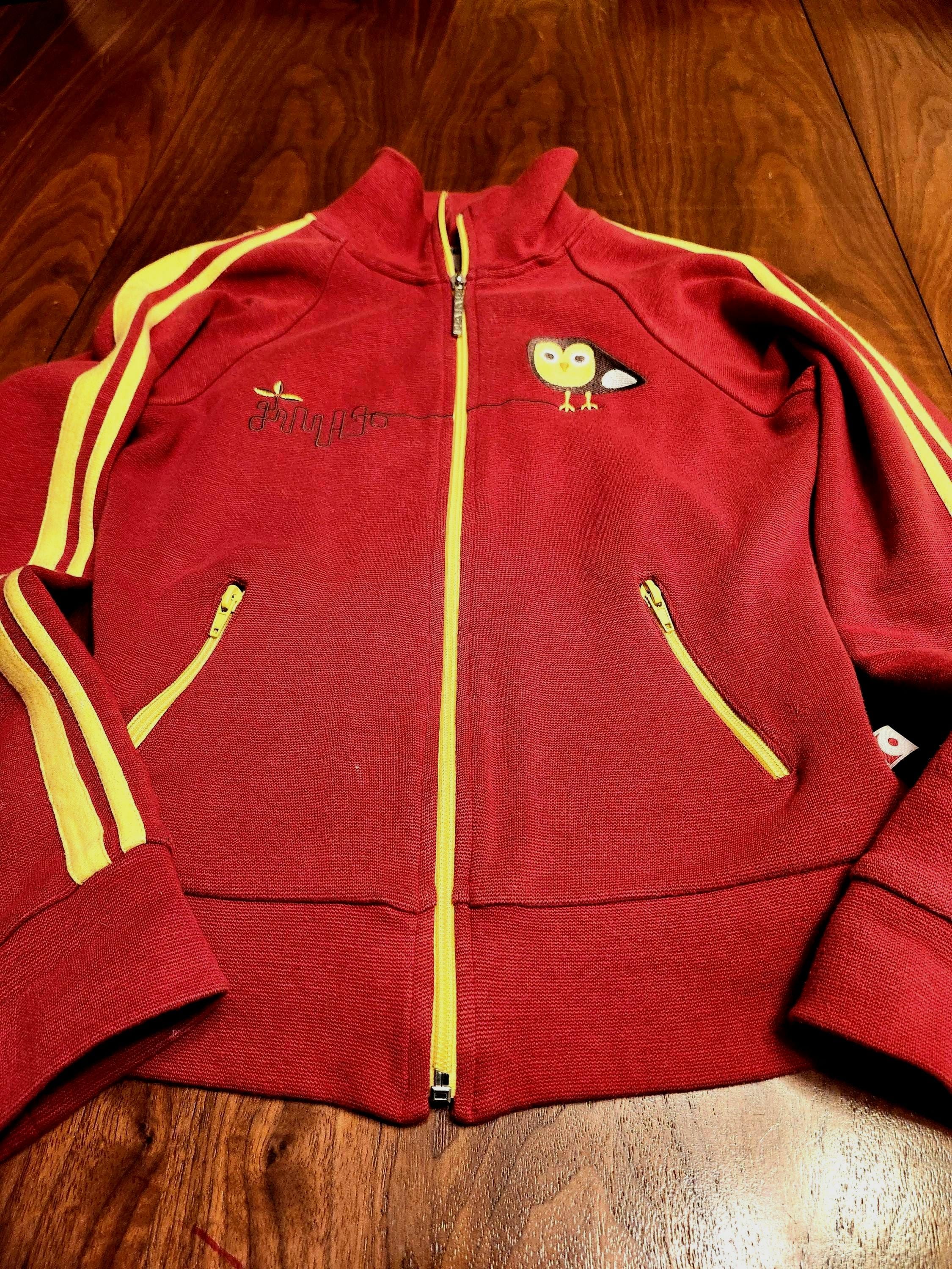 Rare Gama Go Embroidered Owl Track Jacket Pop Surrealism Gorgeous