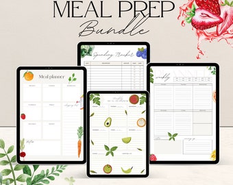 Digital Weekly Planner with Grocery List, meal plan, Meal Prep Planner, Homesteading Planner, Shopping List , digital grocery list