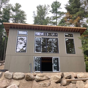 1 bedroom Pender Island Cabin Plans: 20&#39;x30&#39; (600 sqft) - with optional stair to lower level
