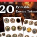 D&D Printable Enemy Tokens Set | 20 Unique Creatures | Dm's Essential ...