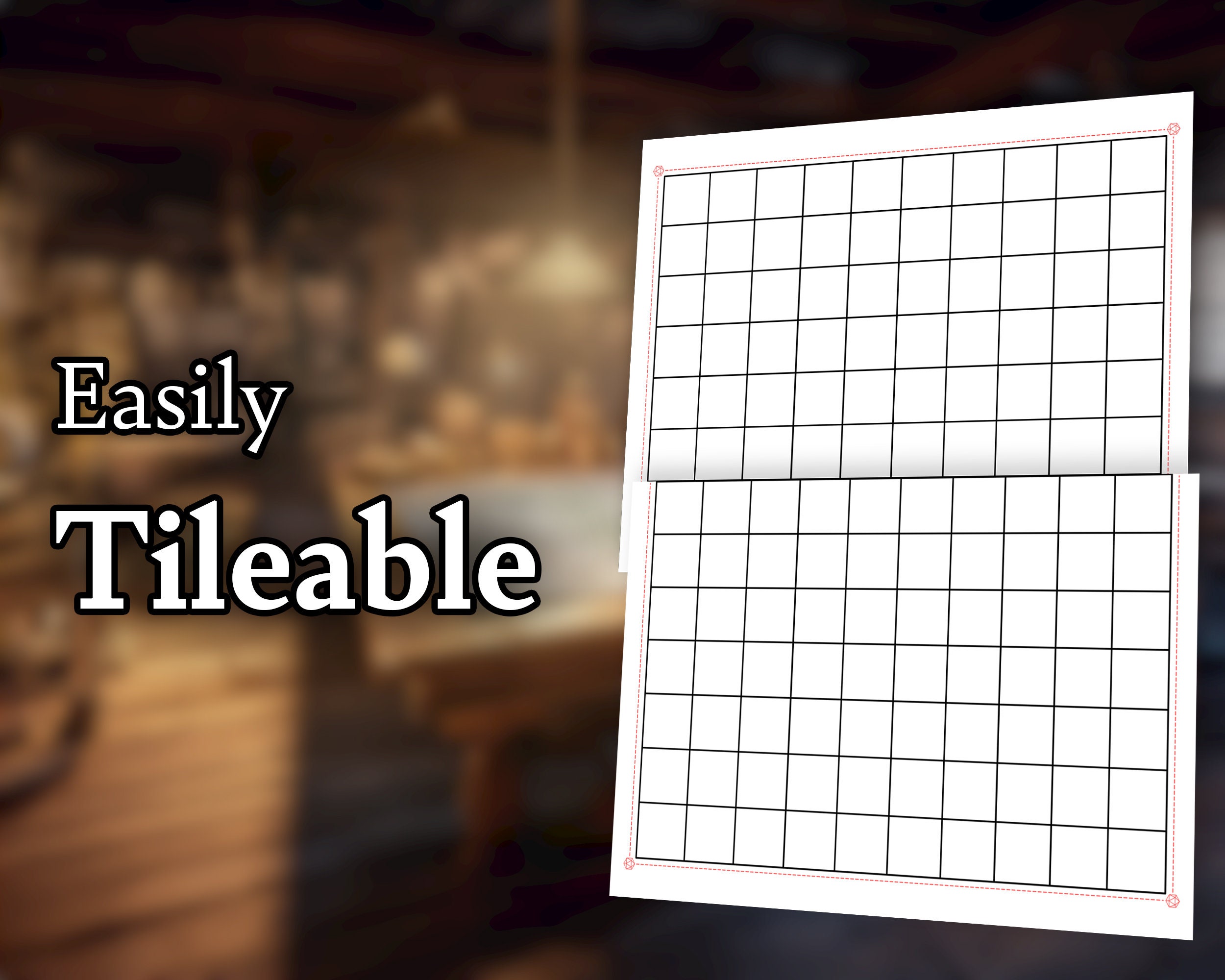 1-inch Square Printable Dnd Battlemap (letter) for Dungeon Masters: 5e ...