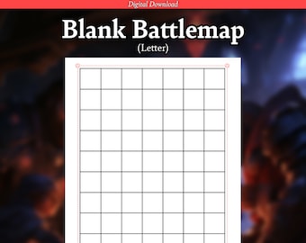 1-inch Square Printable DnD Battlemap (Letter) for Dungeon Masters: 5e Campaign Aid, Dungeons and Dragons Battlemap | Digital Download