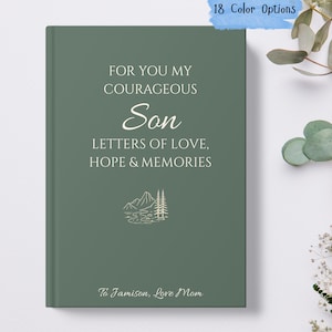 Diario "Cartas a mi hijo", diario "El legado de un hijo valiente", libro de recuerdos personalizado, regalo de mamá y papá