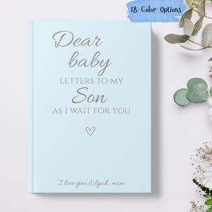 Diario de embarazo personalizado: Estás maravillosamente hecha, libro de cartas personalizadas para mi hijo, regalo del primer trimestre para futuras mamás