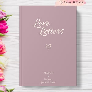 Diario de cartas de amor personalizado, recuerdo de pareja personalizado, libro de recuerdos del amor de mi vida, regalo de boda o aniversario.