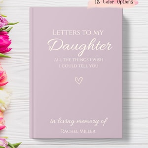 Diario personalizado "Cartas a mi hija", diario de duelo personalizado, memorial "Mi hija en el cielo", regalo de duelo por la pérdida de una hija