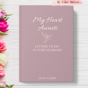Diario personalizado "Cartas a mi futuro esposo", diario de fe cristiana, recuerdo de cartas de amor, regalo para un amigo cristiano