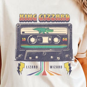 King Gizzard and the Lizard Wizard Bootleg Tee, retro cassette, uniseks T-shirt, cadeau muziekliefhebber, band-T-shirt, shirt jaren 90 stijl, festival