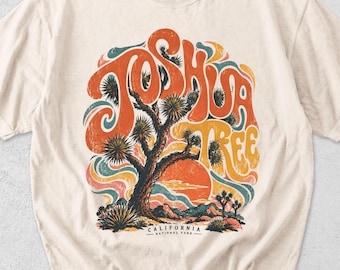 Joshua Tree National Park Shirt, Psychedelic Desert Graphic Tee, Vintage 60s California T-Shirt, Retro National Park Shirt