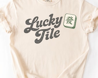 Mahjong-tröja, vintage-tröja, minimalistisk Mahjong-tröja, present till Mahjong-älskare, Mah Jong-tröja, estetisk grafisk tröja