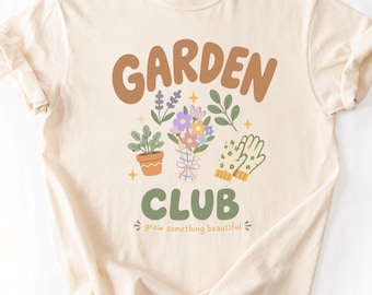Trädgårdsklubb-tröja, mors dag-present till mamma, växtälskare-tröja, söt trädgårdsskjorta, blommig tröja för trädgårdsälskare