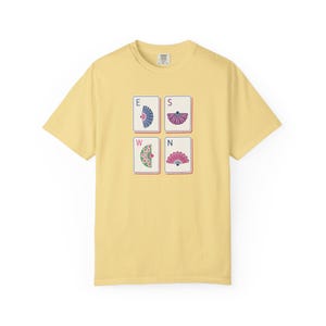 Mahjong Wind Tiles Shirt, Fan Tile Mahjong Tee, East South West North Mahj Shirt, Mahjong Player Gift, Mah Jongg Social Club Butter