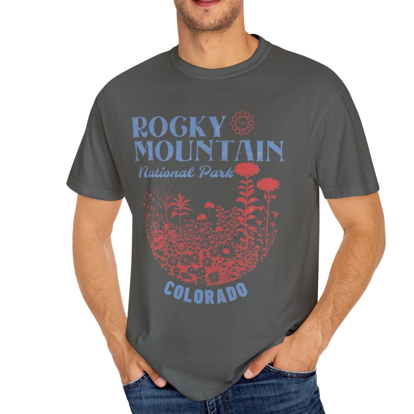 Between the Rocky Mountains T-Shirt for Men/Large Size (USA Size) main image 1