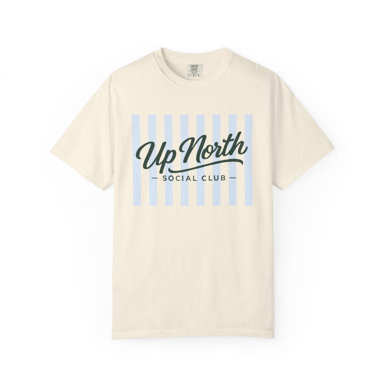 Up North Social Club Shirt, Comfort Colors Tee, Lake Weekend Shirt, Midwest Lake Shirt, Summer Vacation Shirt, Preppy Graphic Tee Women Ivory