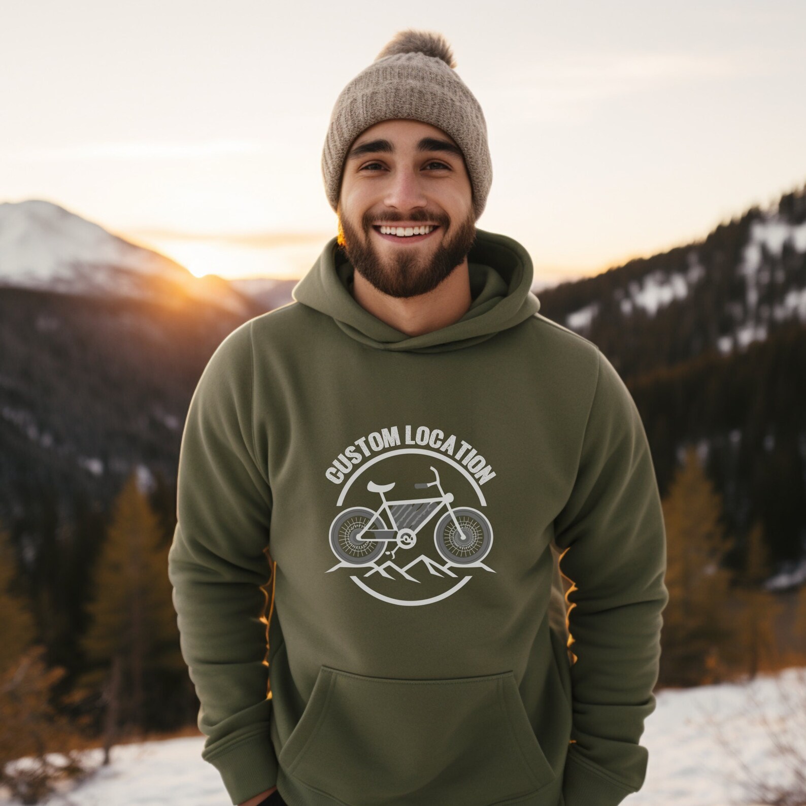 Mountain Biking Hoodie, Customizable Biker Gift for Moab, Crested Butte ...