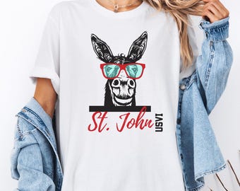 Funny Donkey St John US Virgin Islands T-Shirt, USVI National Park Tee, Unisex Jersey Short Sleeve Shirt