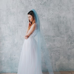Sky Blue Wedding Veil – 'Something Blue' Bridal Accessory