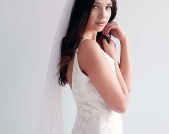 Ivory wedding veil, Cathedral veil, Bridal veil, Chapel veil, White veil, Long wedding veil