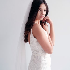 Ivory wedding veil, Cathedral veil, Bridal veil, Chapel veil, White veil, Long wedding veil image 1