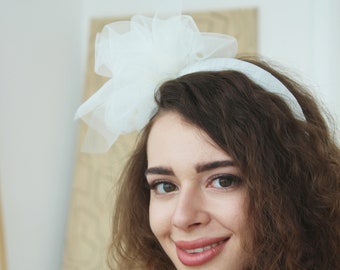 Bridal headband, wedding bow, wedding hair accessory, wedding bow