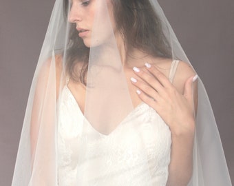 Drop wedding veil, Ivory bridal veil, Wedding accessory