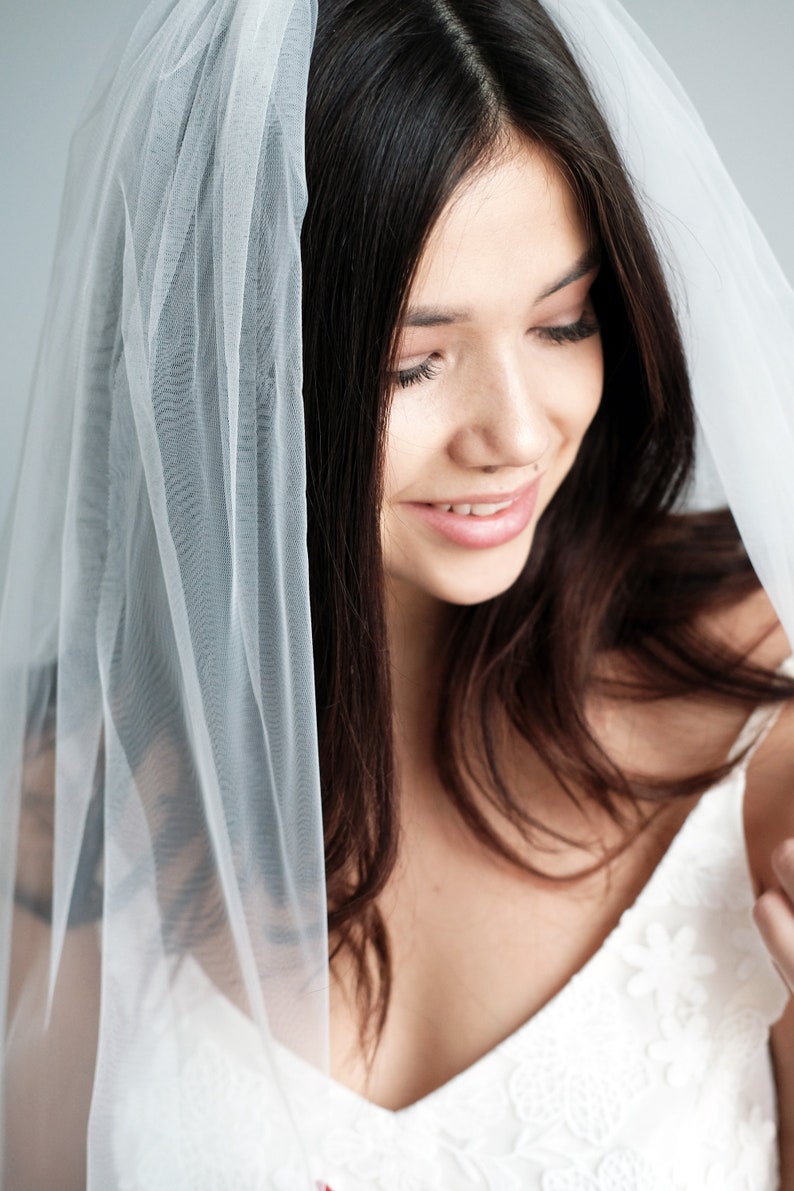 Ivory wedding veil, Cathedral veil, Bridal veil, Chapel veil, White veil, Long wedding veil image 4