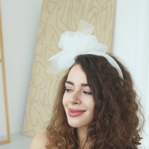 Bridal headband, wedding bow, wedding hair accessory, wedding bow image 4