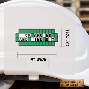 FAFO Game Show Puzzle Hard Hat Sticker | Durable Vinyl Decal | Funny Work Sticker, Perfect Gift For Him, Gift Her, Father's Day Gifts Work