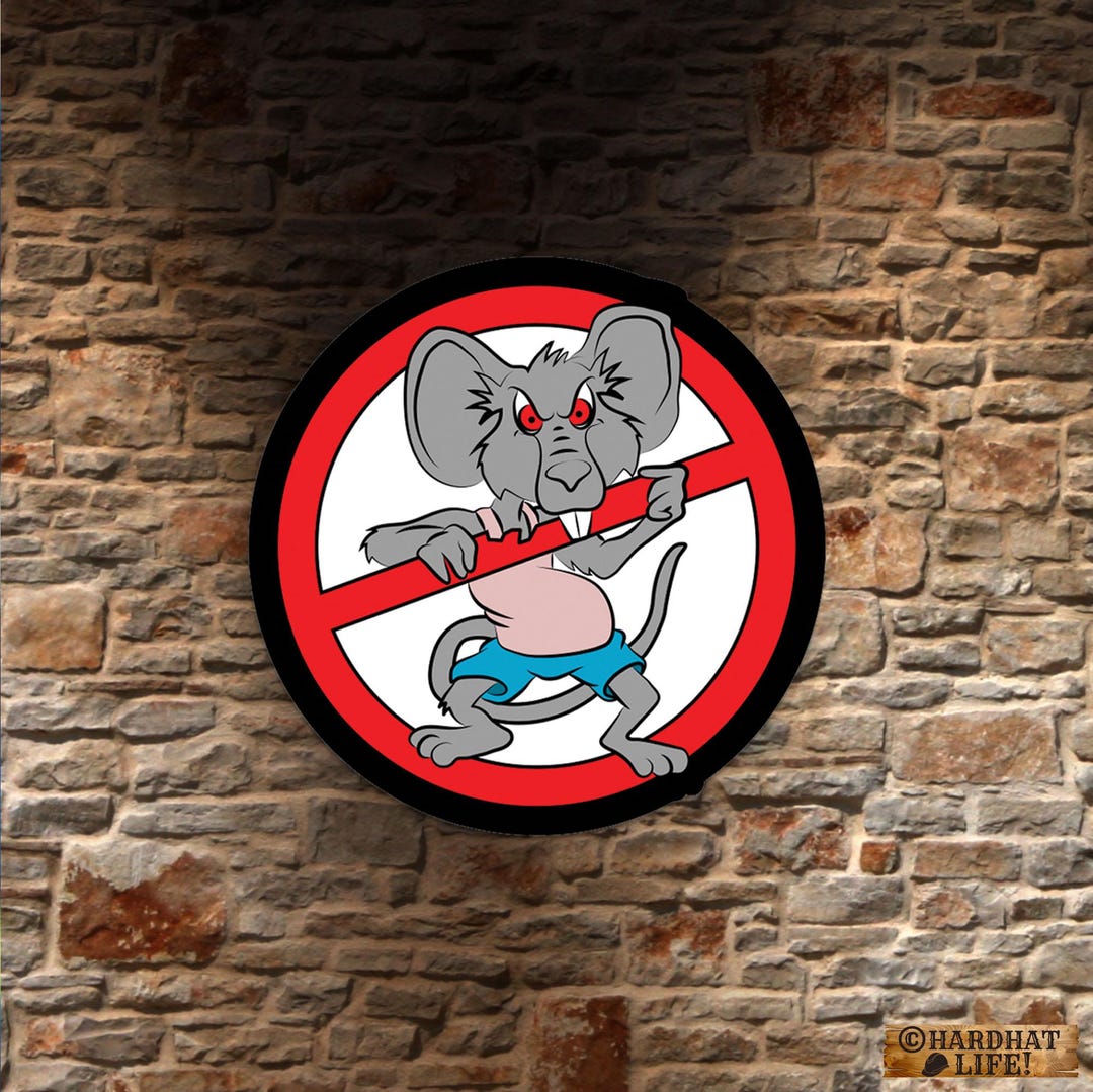 No Rats Hardhat Sticker 100% Vinyl Hard Hats Union Decals, Toolbox ...