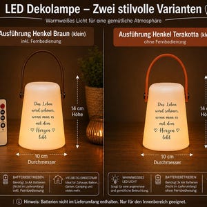 Personalisierte LED Dekolampe mit Wunschtext |Geschenk zum Einzug | Stimmungslicht | Wohnaccessoire / Geburtstag