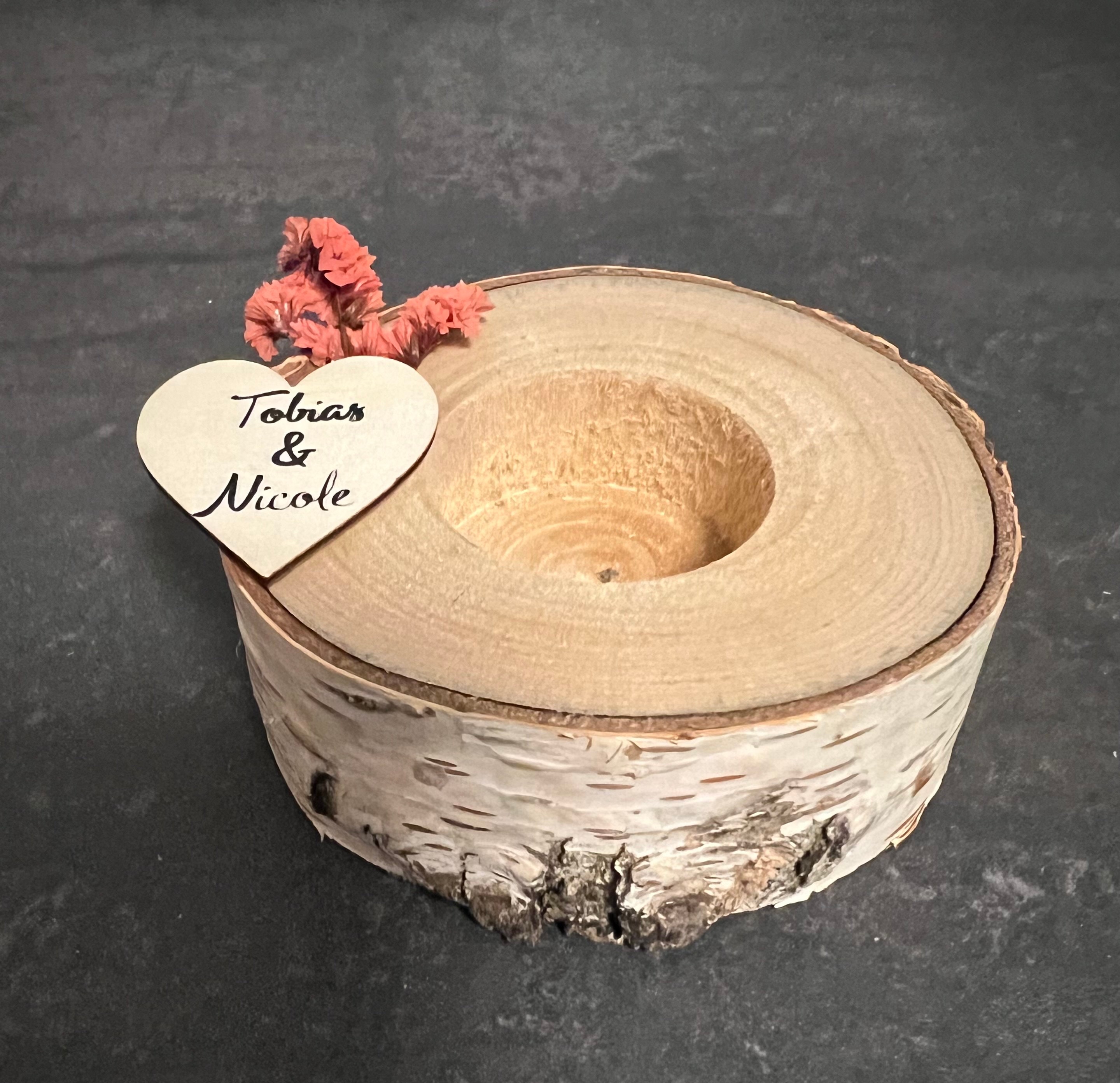 Baumscheibe Aus Echtem Holz Mit Rinde – Runde Holzdeko, Bastelscheibe, Untersetzer, Naturprodukt