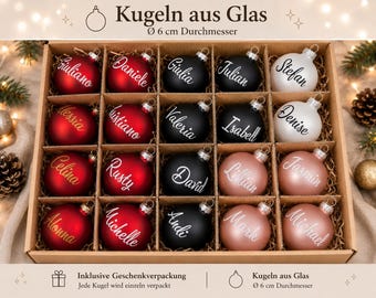 Personalized Christmas baubles & gift packaging