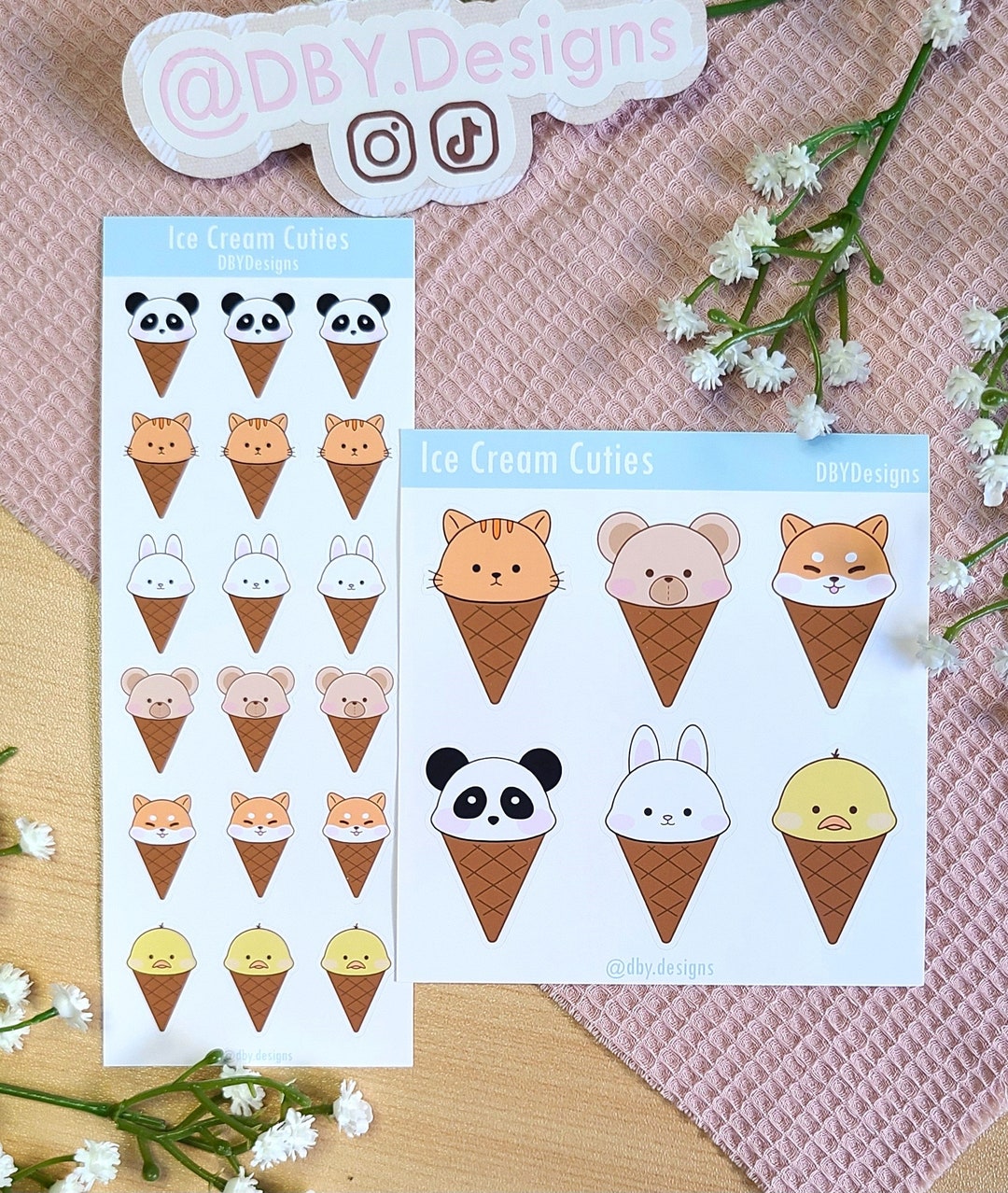 Cute Animal Sticker Sheets, Kawaii Stickers, Cute Stationery, Planner