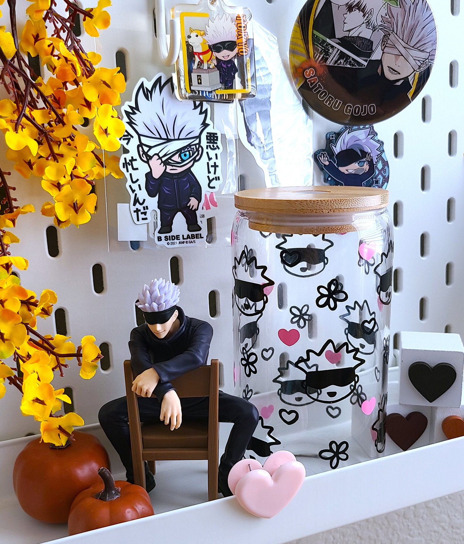 Anime Glass Cup, Iced Coffee Cup, Vinyl Tumbler, Anime, Kawaii Cup ...