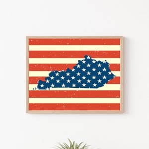 Kentucky State Karte Kunst. Zustand Wall Art Print. Kentucky Digitaldruck. State Map Wall zum Ausdrucken, moderne Kunst, USA Poster