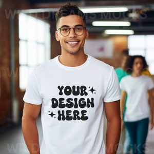 Teacher T-Shirt Mockup, Bella Canvas 3001 Mockup White, Back To School Mockup, Classroom Mockup, Teacher Mockup, School Mockup