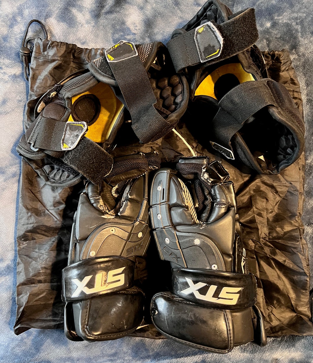 Set of Large STX K18 Gloves & Stealth Arm Pads Lacrosse Etsy