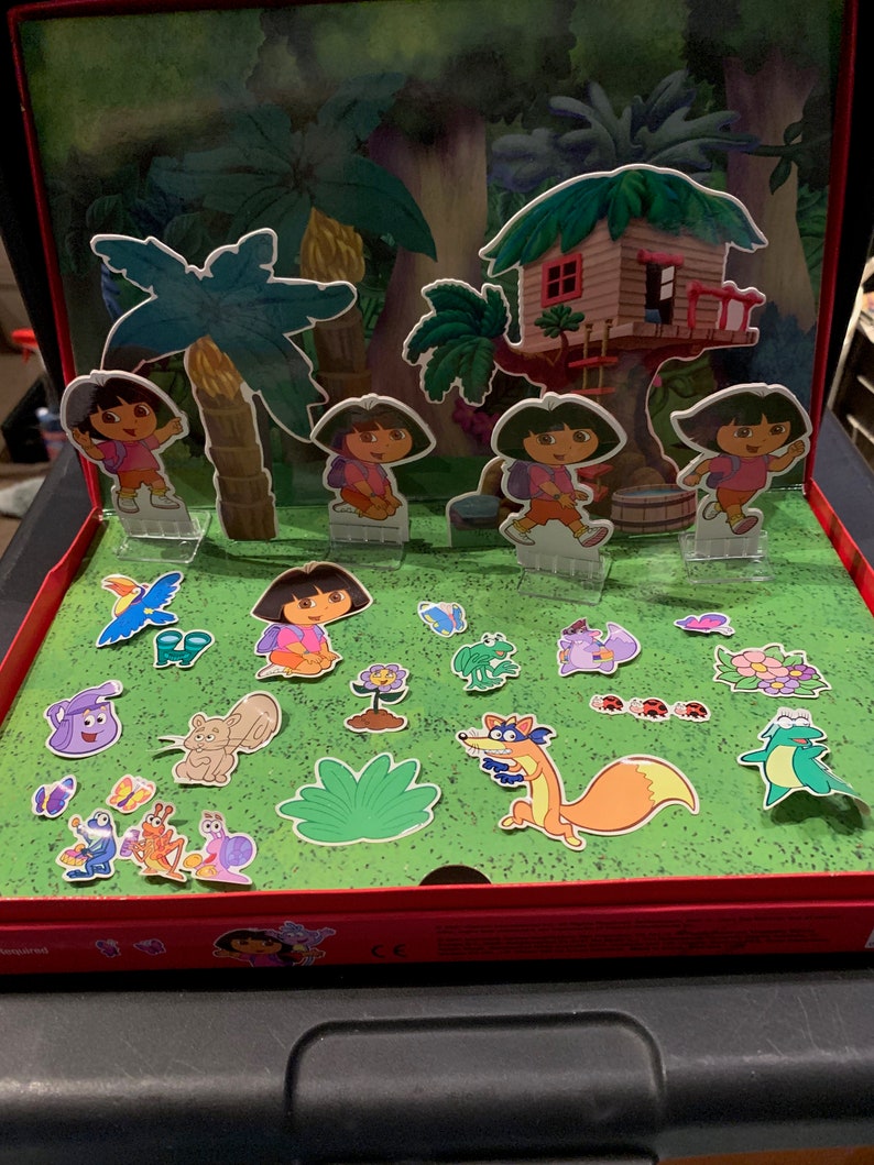 3D Dora the Explorer Colorforms Deluxe Play Set Board Game Etsy