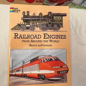NWT Set of 3 Train Coloring Books Antique Locomotives, Famous Trains ...